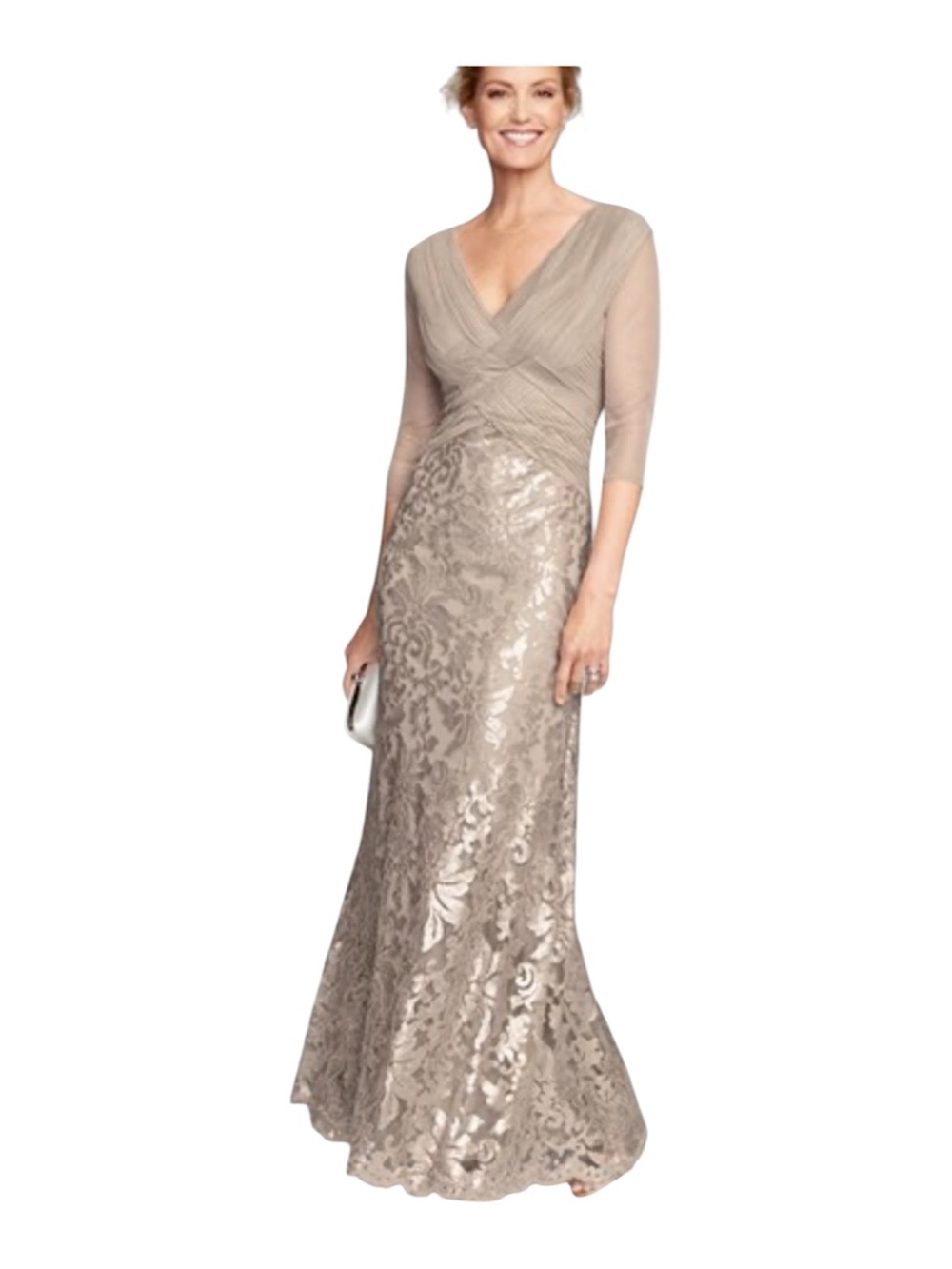 Tadashi Shoji Sequin lace gown